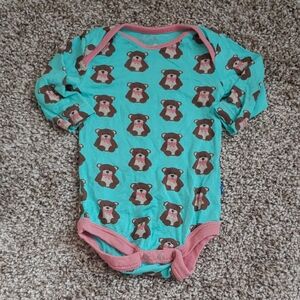 Excellent Condition Kickee Pants 0-3mo Little Girl Teddy Bear Print